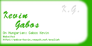 kevin gabos business card